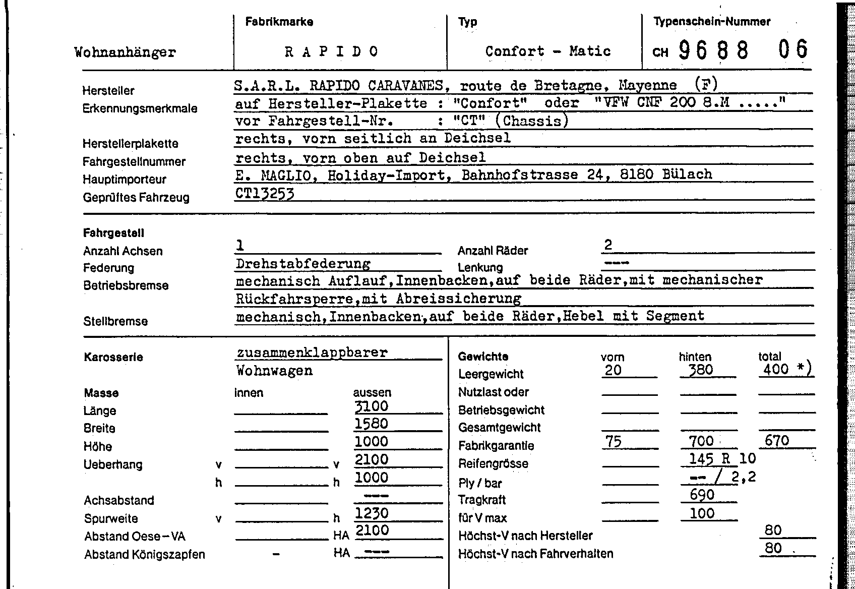 Swiss Certificate of Conformity 968806 German Page 1 (TG.DE.968806.1.png)