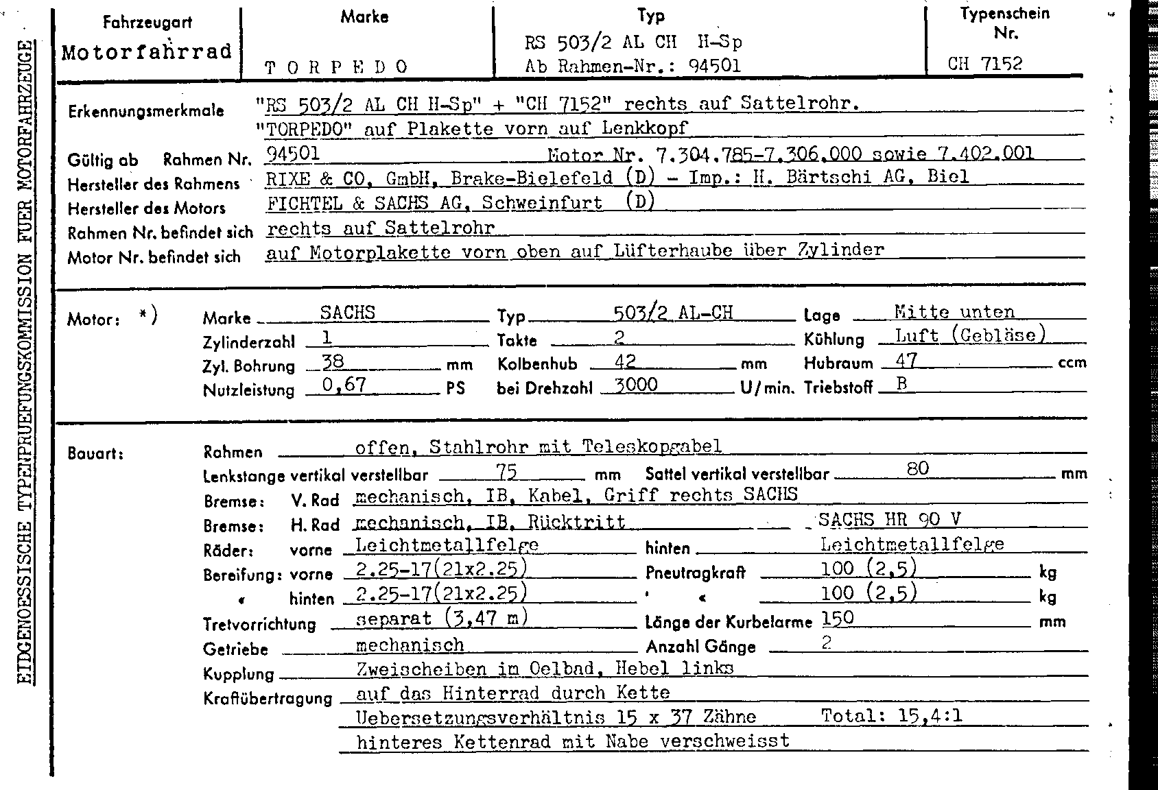 Suisse Fiche d'homologation 7152 Allemand Page 3 (TG.DE.7152.3.png)