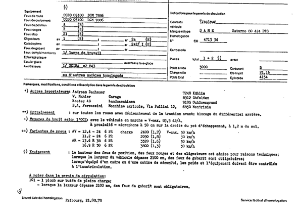 Schweizer Typenschein 471334  Französich Seite 2 (RT.FR.471334.2.png)