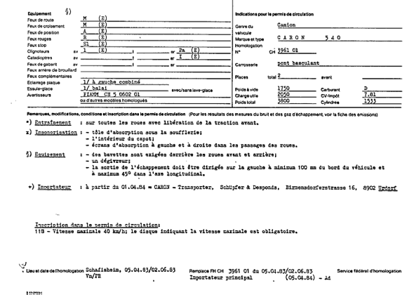 Suisse Fiche d'homologation 396101  Français Page 2 (RT.FR.396101.2.png)