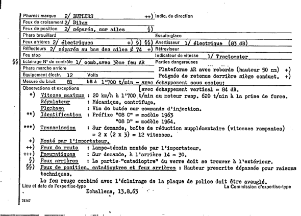 Schweizer Typenschein 4333  Französich Seite 2 (RT.FR.4333.2.png)