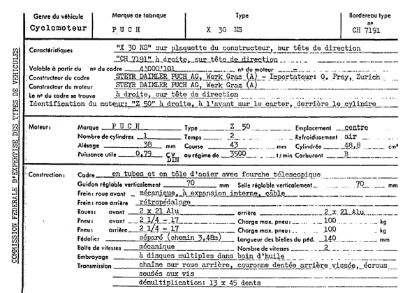 Schweizer Typenschein 7191  Französich Seite 4 (RT.FR.7191.4.png)