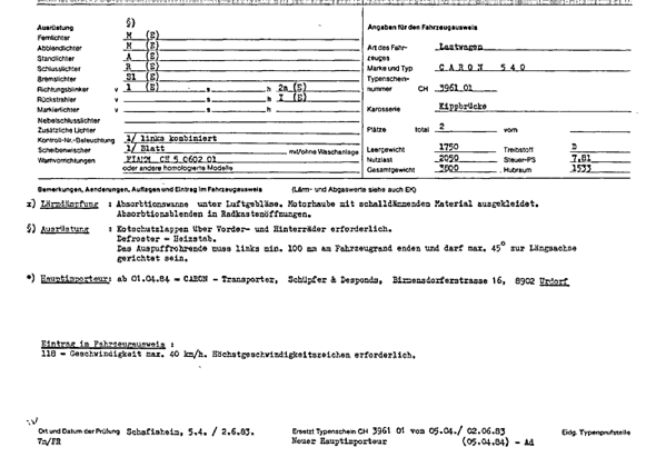 Suisse Fiche d'homologation 396101 Allemand Page 2 (TG.DE.396101.2.png)