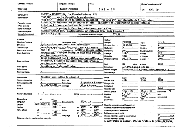 Schweizer Typenschein 426129  Französich Seite 2 (RT.FR.426129.1.png)