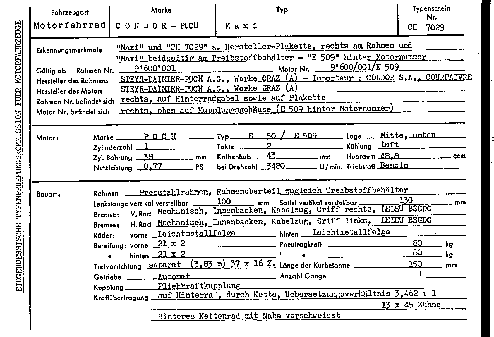 Swiss Certificate of Conformity 7029 German Page 1 (TG.DE.7029.1.png)