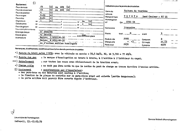 Swiss Certificate of Conformity 079104  French Page 2 (RT.FR.079104.2.png)