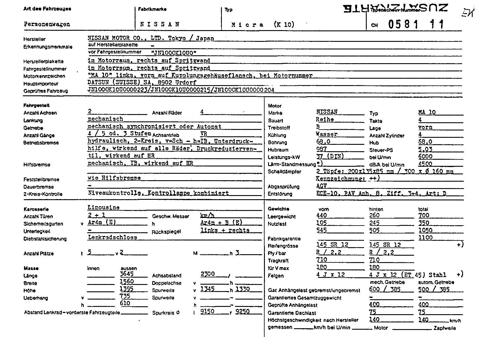 Schweizer Typenschein 058111 Deutsch Seite 1 (TG.DE.058111.1.png)