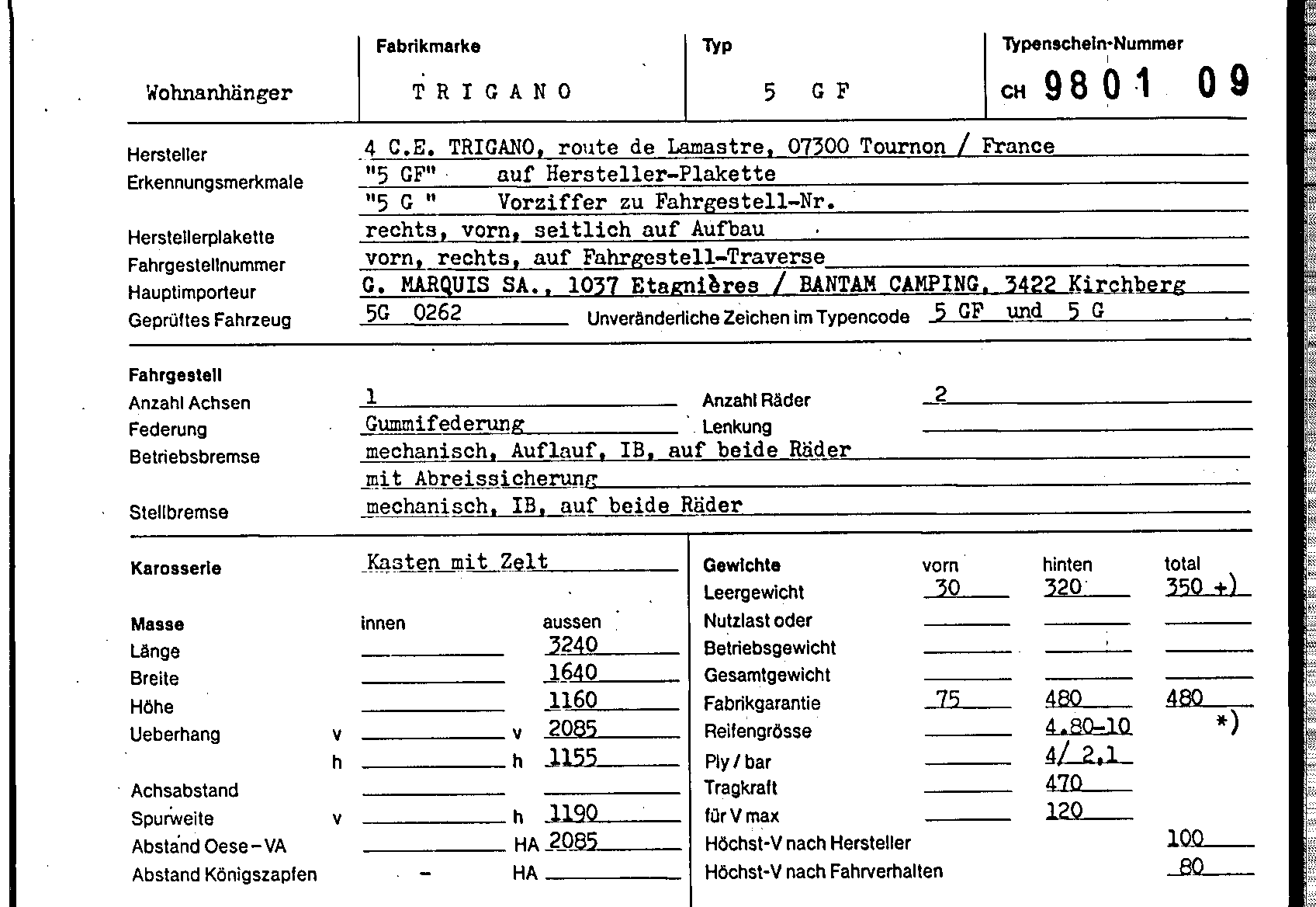 Schweizer Typenschein 980109 Deutsch Seite 1 (TG.DE.980109.1.png)