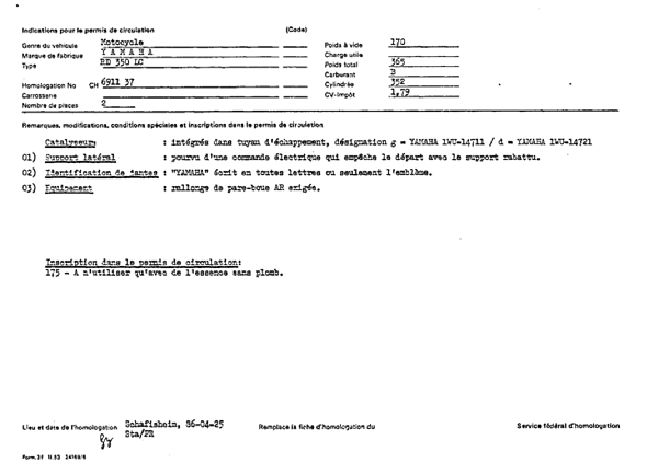 Suisse Fiche d'homologation 691137  Français Page 2 (RT.FR.691137.2.png)