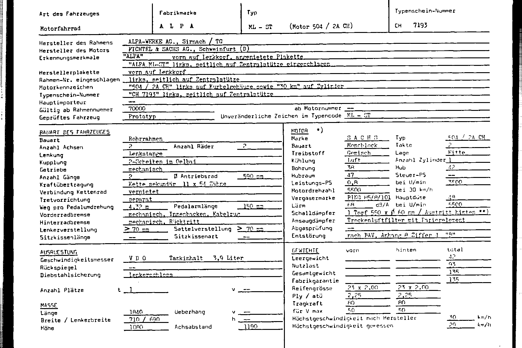 Suisse Fiche d'homologation 7193 Allemand Page 1 (TG.DE.7193.1.png)