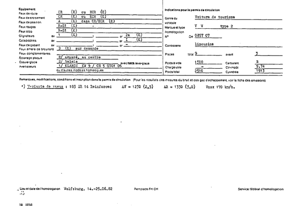 Schweizer Typenschein 085707  Französich Seite 2 (RT.FR.085707.2.png)