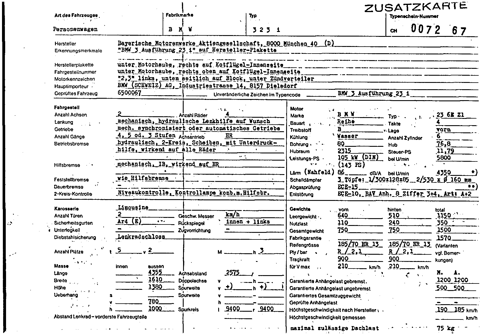 Swiss Certificate of Conformity 007267 German Page 1 (TG.DE.007267.1.png)