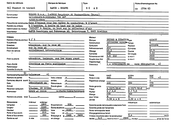 Schweizer Typenschein 570403  Französich Seite 1 (RT.FR.570403.1.png)